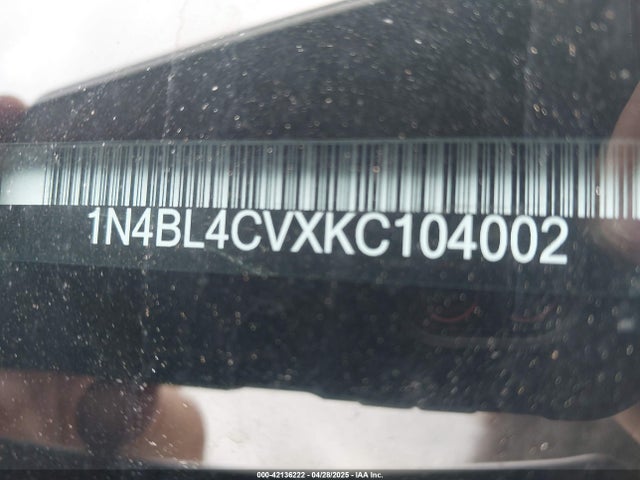 1N4BL4CVXKC104002 Nissan Altima 2.5 Sr