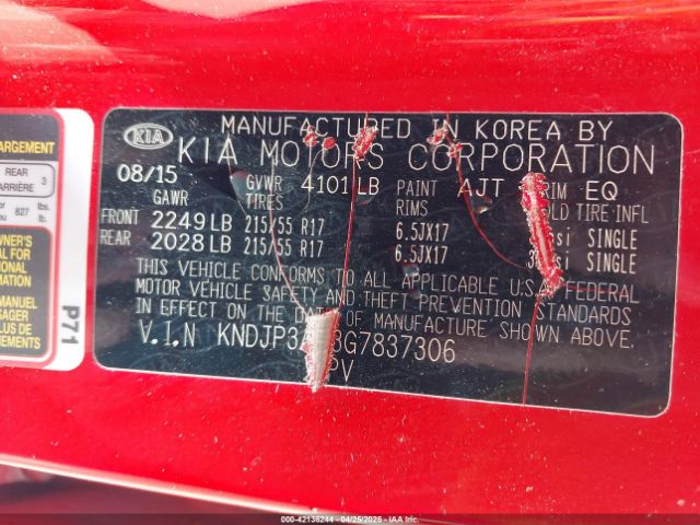KNDJP3A53G7837306 KIA SOUL +