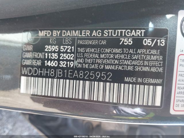WDDHH8JB1EA825952 Mercedes-Benz E 350 4matic