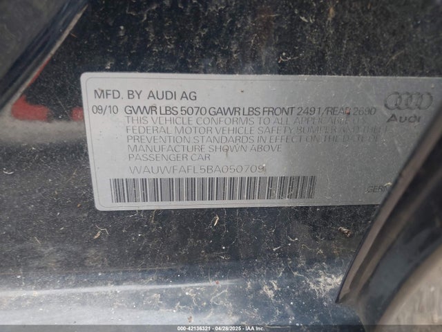 2011 AUDI A4 WAUWFAFL5BA050709 Photo 8