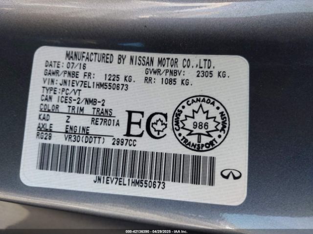 2017 INFINITI Q60 JN1EV7EL1HM550673 Photo 8