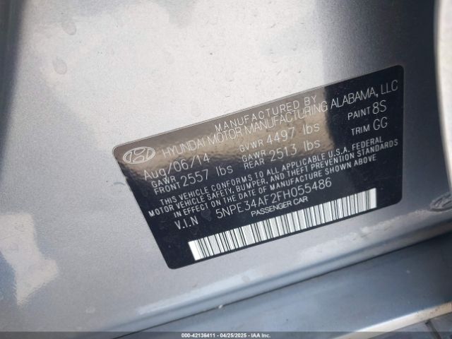 5NPE34AF2FH055486 Hyundai Sonata Sport
