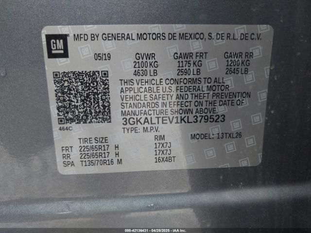 3GKALTEV1KL379523 GMC Terrain Sle