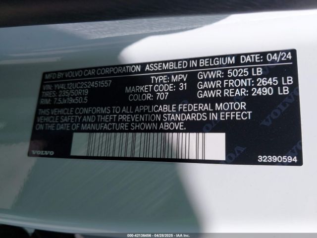YV4L12UC2S2451557 Volvo Xc40 B5 Plus Dark Theme