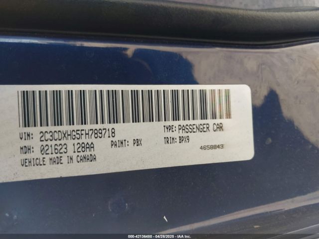 2015 DODGE CHARGER 2C3CDXHG5FH789718 Photo 8