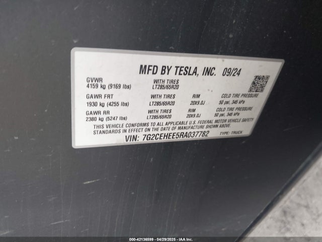 2024 TESLA CYBERTRUCK 7G2CEHEE5RA037782 Photo 8