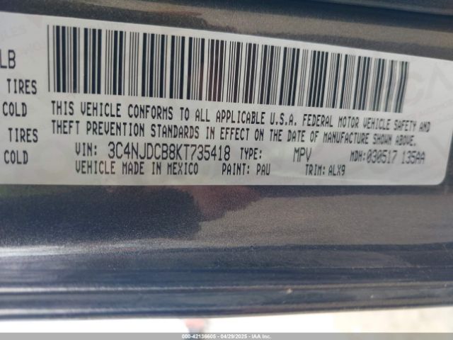 3C4NJDCB8KT735418 Jeep Compass Limited 4x4
