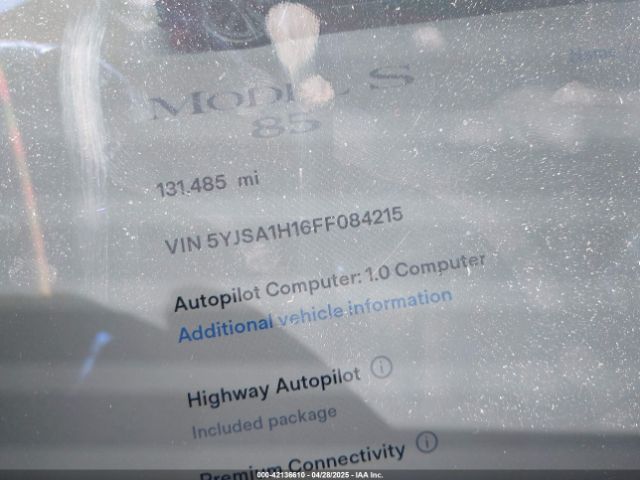 5YJSA1H16FF084215 Tesla Model S 60/70/85