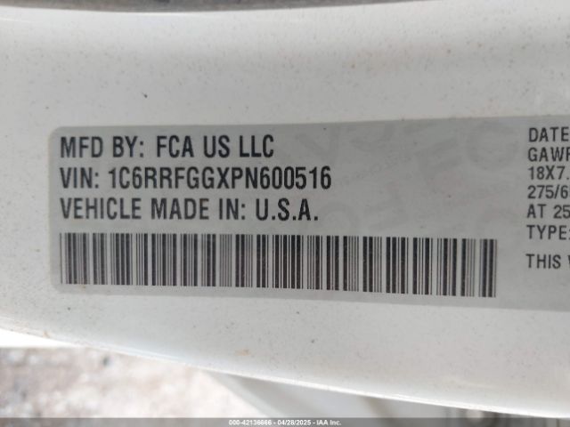 1C6RRFGGXPN600516 RAM 1500 Tradesman  4x4 5'7 Box