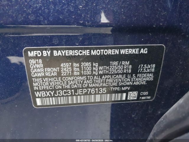 WBXYJ3C31JEP76135 BMW X2 Sdrive28i