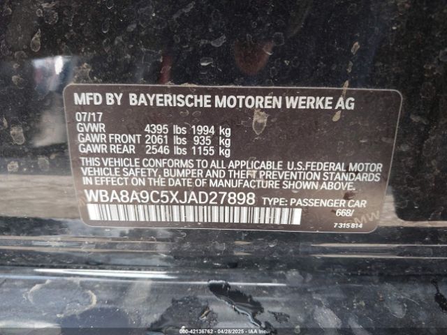 WBA8A9C5XJAD27898 BMW 320i