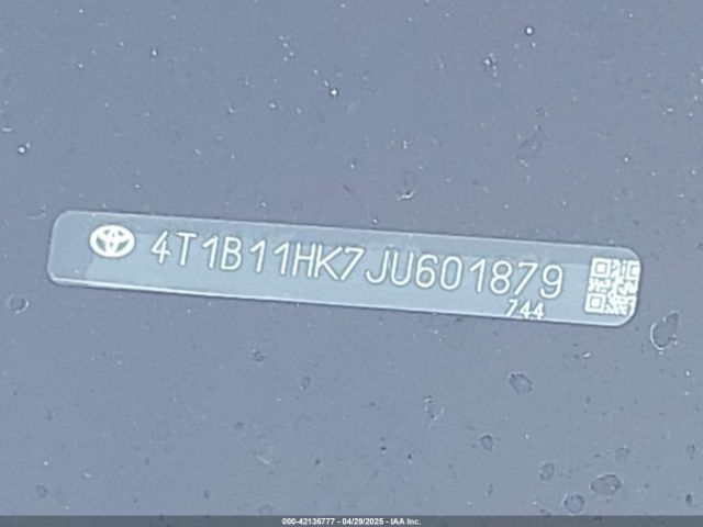 4T1B11HK7JU601879 Toyota CAMRY LE
