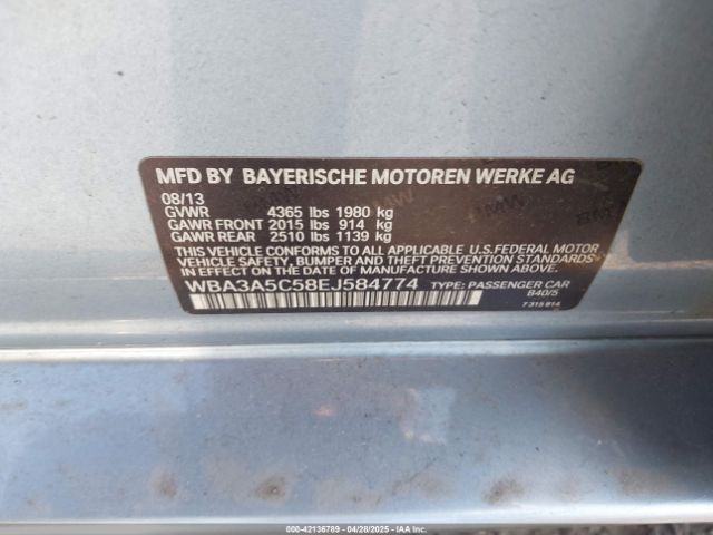 WBA3A5C58EJ584774 BMW 328I