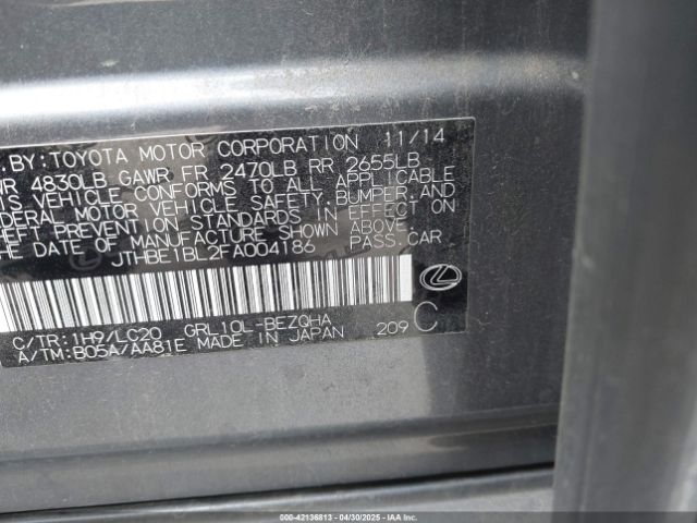 JTHBE1BL2FA004186 Lexus GS 350