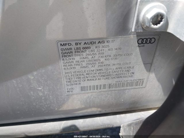 2018 AUDI Q7 WA1LAAF79JD019641 Photo 8