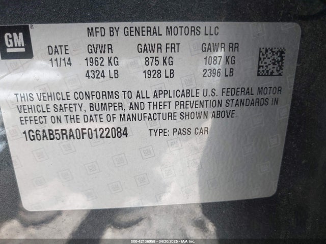 2015 CADILLAC ATS 1G6AB5RA0F0122084 Photo 8