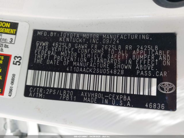 4T1DAACK2SU054828 Toyota CAMRY XSE