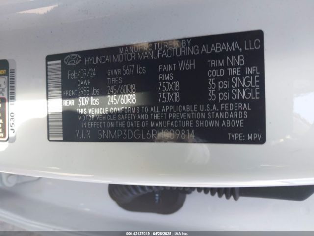 2024 HYUNDAI SANTA FE 5NMP3DGL6RH009814 Photo 8