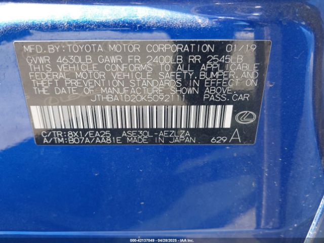 JTHBA1D20K5092111 Lexus IS 300
