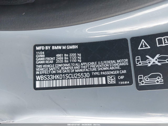 WBS33HK01SCU25530 BMW M4