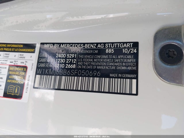 W1KMJ6BB6SF050696 Mercedes-Benz m256