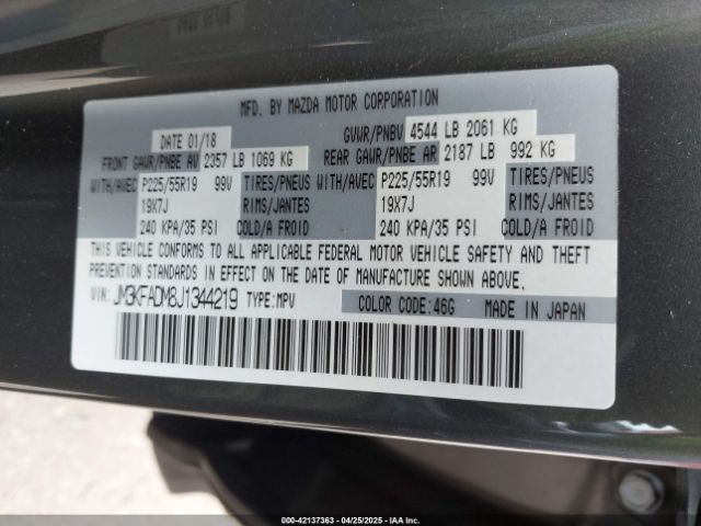 JM3KFADM8J1344219 Mazda Cx-5 Grand Touring