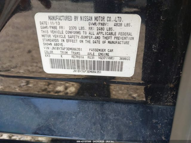 JN1BV7AP3EM684351 Infiniti Q50
