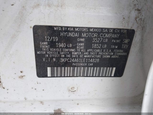 3KPC24A61LE114828 Hyundai ACCENT SE