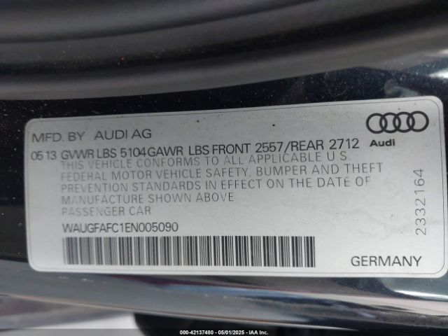 WAUGFAFC1EN005090 Audi A6 2.0t Premium