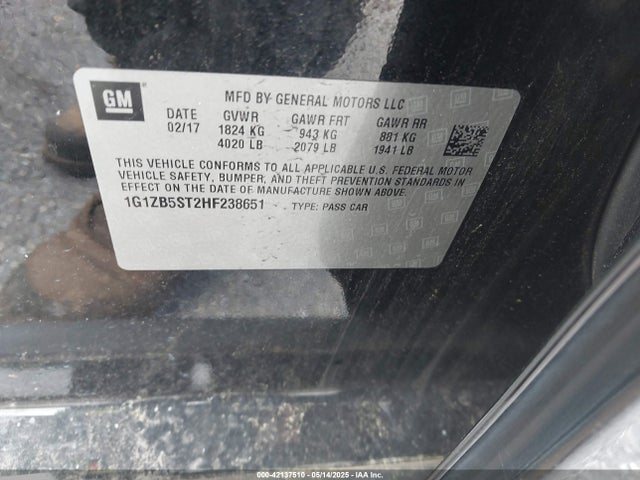 1G1ZB5ST2HF238651 Chevrolet MALIBU LS
