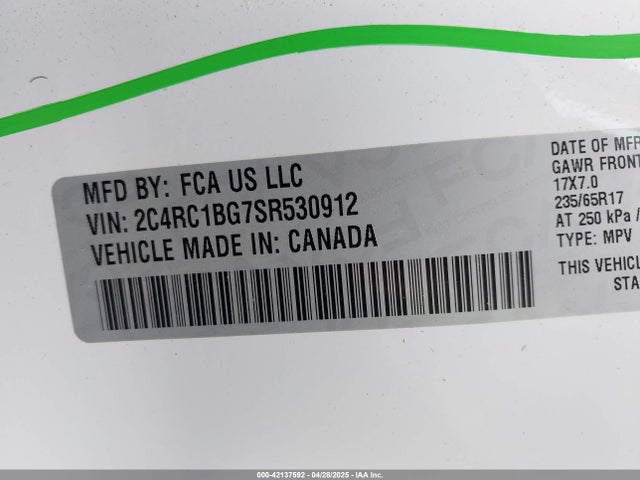 Chrysler Pacifica Select 2025 2C4RC1BG7SR530912 Image 9