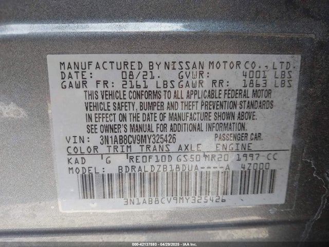 3N1AB8CV9MY325426 Nissan Sentra Sv Xtronic Cvt