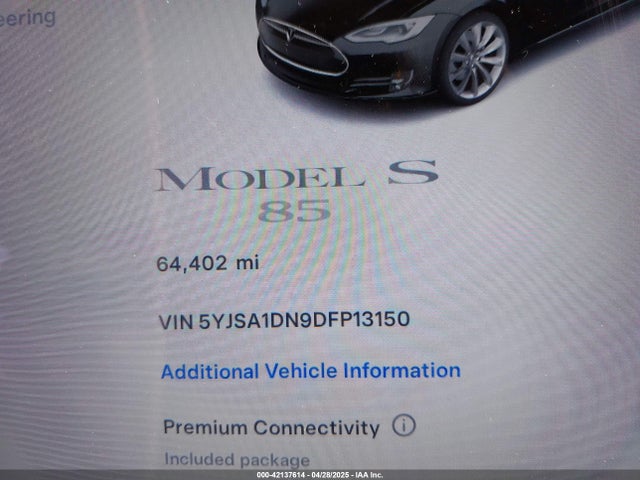 2013 TESLA MODEL S 5YJSA1DN9DFP13150 Photo 6