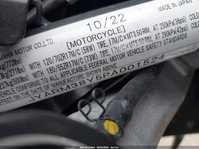 JYARM38Y5PA001524 Yamaha Yzf690
