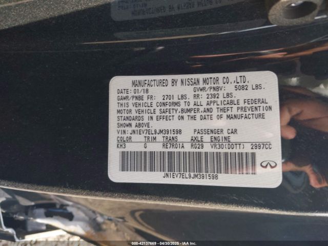 JN1EV7EL9JM391598 Infiniti Q60 3.0t Luxe