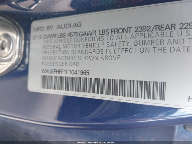 2015 AUDI A3 WAUKFHFF1F1041965 Photo 8