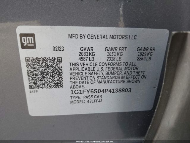 1G1FY6S04P4138803 Chevrolet Bolt Euv Fwd Lt