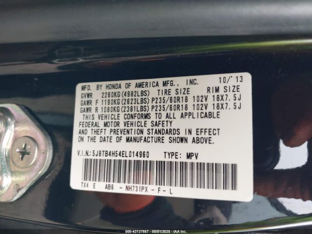 2014 ACURA RDX 5J8TB4H54EL014960 Photo 8