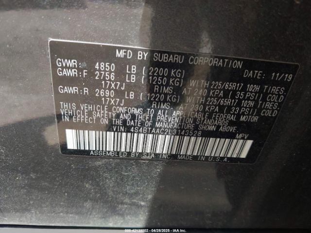 4S4BTAAC2L3143528 Subaru Outback
