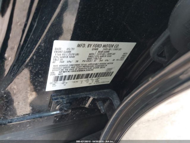 3FMTK1SSXMMA35655 Ford 2021
