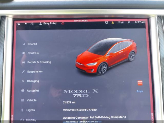 5YJXCAE25HF077689 Tesla Model X 100d/75d/90d