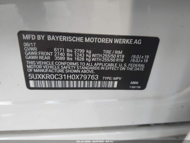 5UXKR0C31H0X79763 BMW X5 Xdrive35i