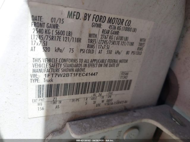 1FT7W2BT1FEC41447 Ford F-250 Xl
