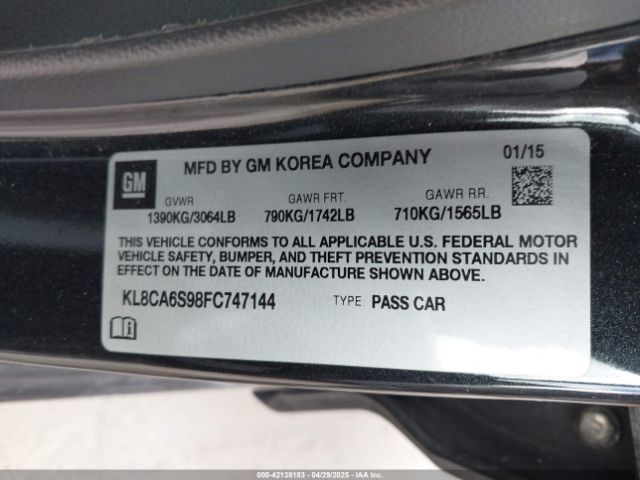 KL8CA6S98FC747144 Chevrolet Spark Ls Manual