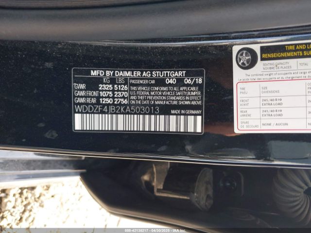 WDDZF4JB2KA503013 Mercedes-Benz E 300