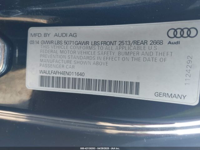 WAULFAFH4EN011640 Audi A5 2.0t Premium