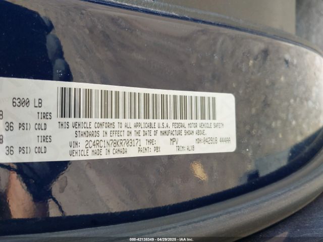 2019 CHRYSLER PACIFICA HYBRID 2C4RC1N78KR703171 Photo 8