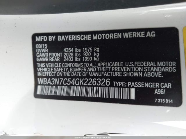 2016 BMW 428I WBA3N7C54GK226326 Photo 8