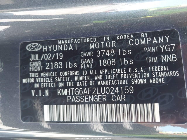 Hyundai Veloster 2.0 2020 KMHTG6AF2LU024159 Image 9
