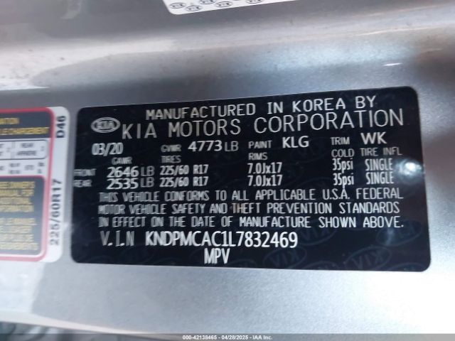 2020 KIA SPORTAGE KNDPMCAC1L7832469 Photo 8